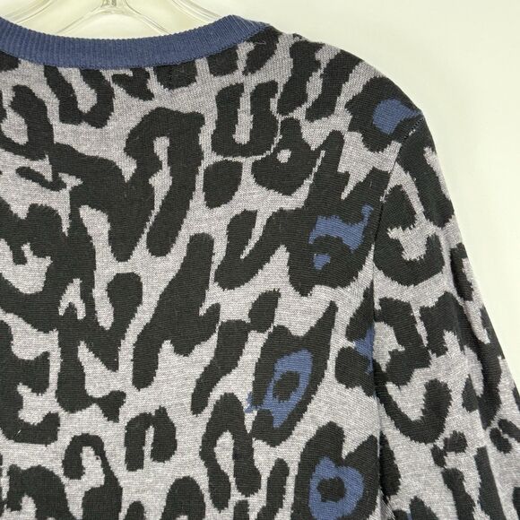 JOHN + JENN Small Leopard print Knit sweater dress Flare Sleeves - Picture 10 of 16